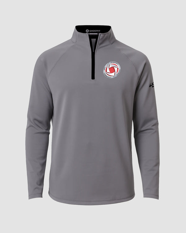 Houston Volleyball - Gray Quarter Zip - Left Chest