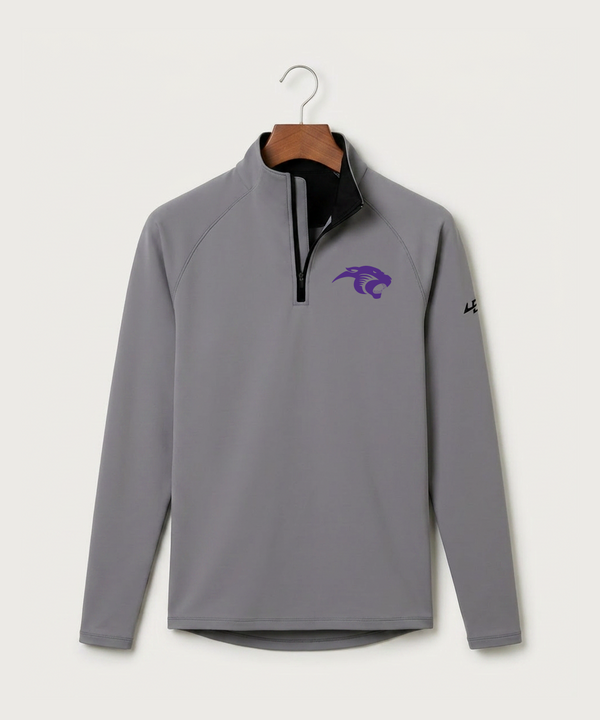Glencoe Silver Lake High School Athletics - Gray Quarter Zip - Left Chest