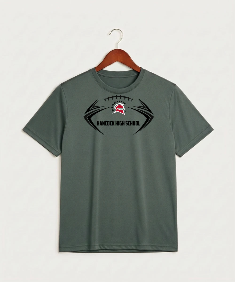 Hancock High School Football (Boys) - Grey Concrete Heather Sport-Tek PosiCharge Competitor Tee. ST350