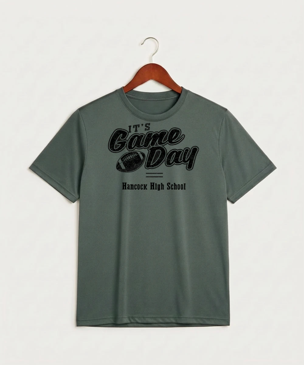 Hancock High School Football (Boys) - Grey Concrete Heather Sport-Tek PosiCharge Competitor Tee. ST350