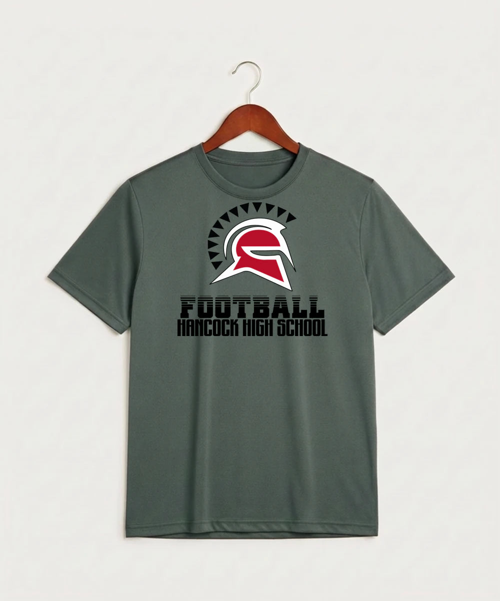 Hancock High School Football (Boys) - Grey Concrete Heather Sport-Tek PosiCharge Competitor Tee. ST350