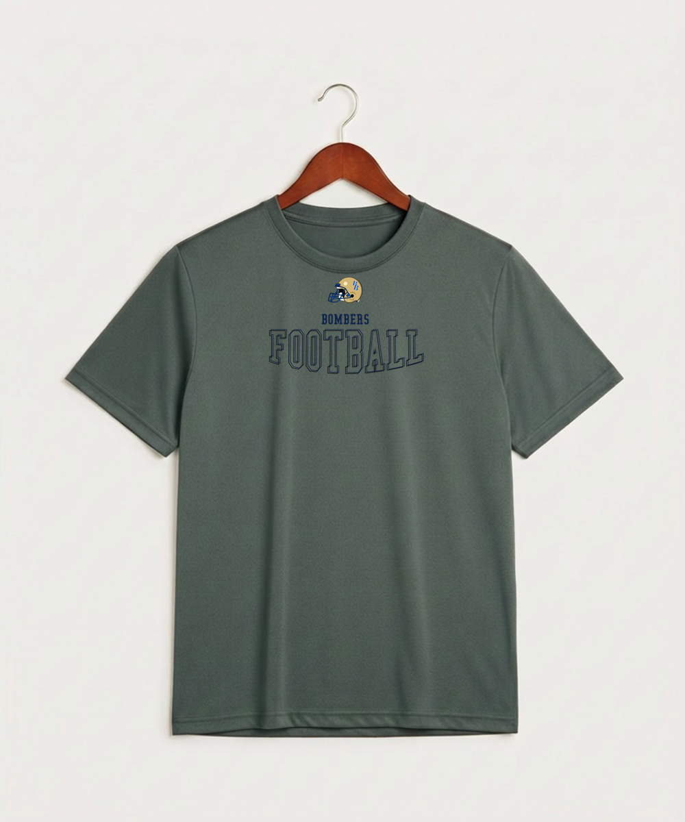 Braham Area High School Football (Boys) - Grey Concrete Heather Sport-Tek PosiCharge Competitor Tee. ST350