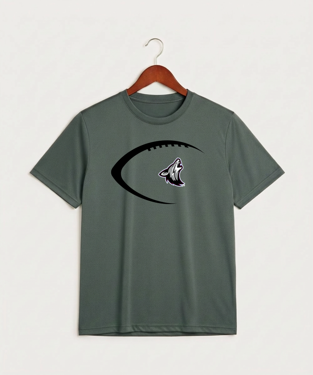 Heron Lake-Okabena High School Football (Boys) - Grey Concrete Heather Sport-Tek PosiCharge Competitor Tee. ST350