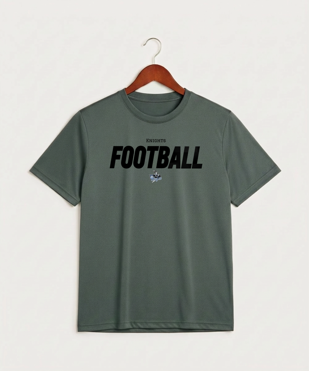 Russell-Tyler-Ruthton High School Football (Boys) - Grey Concrete Heather Sport-Tek PosiCharge Competitor Tee. ST350
