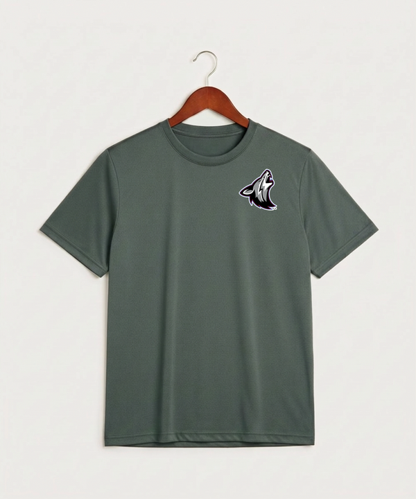 Heron Lake-Okabena High School Football (Boys) - Grey Concrete Heather Sport-Tek PosiCharge Competitor Tee. ST350