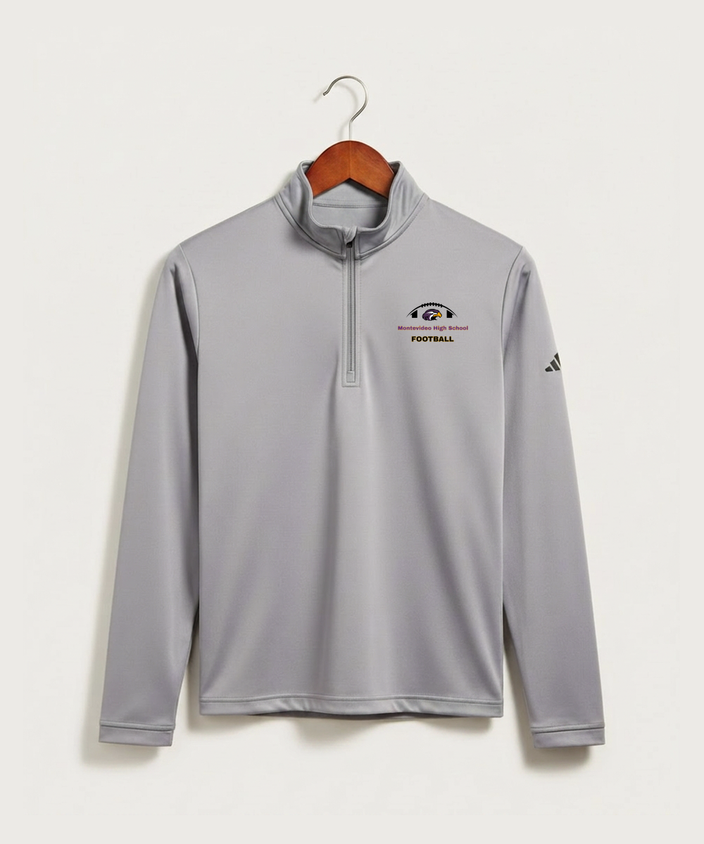Montevideo High School Football (Boys) - Grey Three Men's Ultimate365 Lightweight Quarter-Zip Pullover