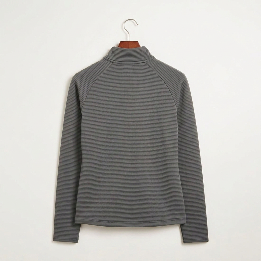 Mcgregor High School Volleyball (Girls) - Grey Quarter Zip - Left Chest (back)