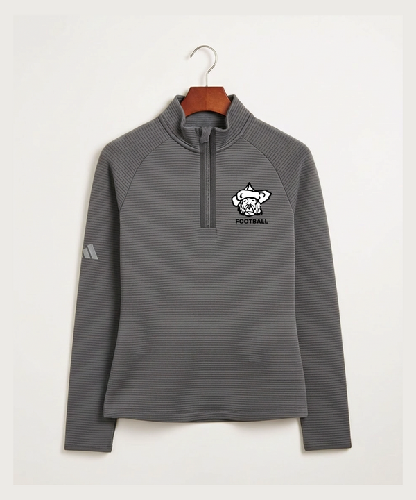 Polo HS Football general - Grey Quarter Zip - Left Chest