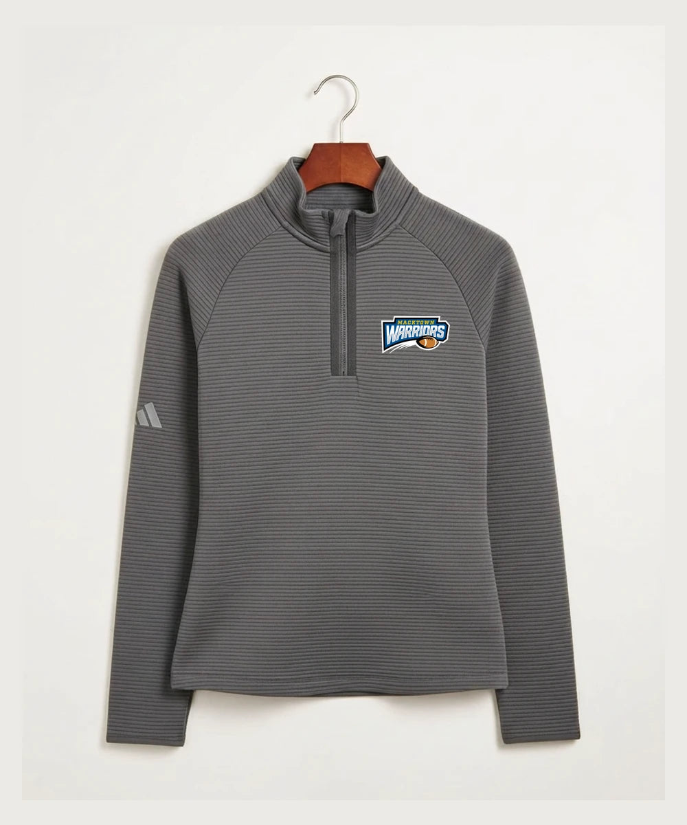 Macktown Warriors Football (Boys) - Grey Quarter Zip - Left Chest