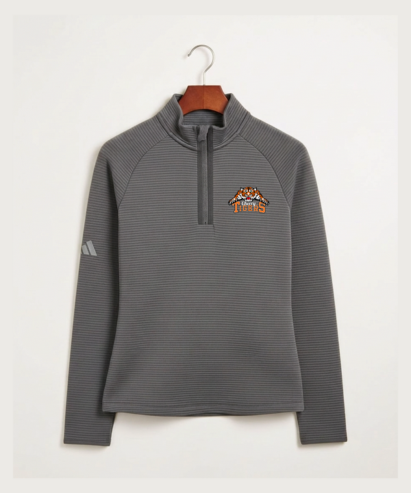 Cherry High School Athletics Coed - Grey Quarter Zip - Left Chest