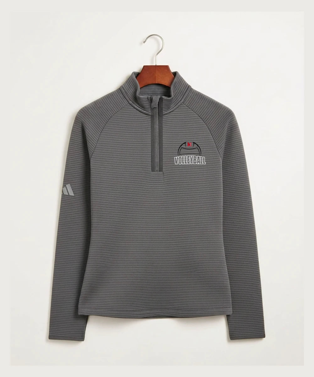 Mcgregor High School Volleyball (Girls) - Grey Quarter Zip - Left Chest