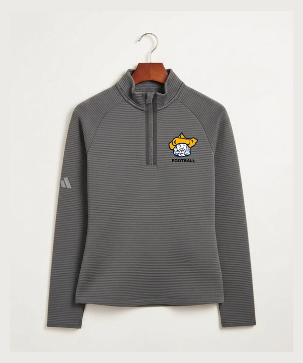 Polo HS Football general - Grey Quarter Zip - Left Chest