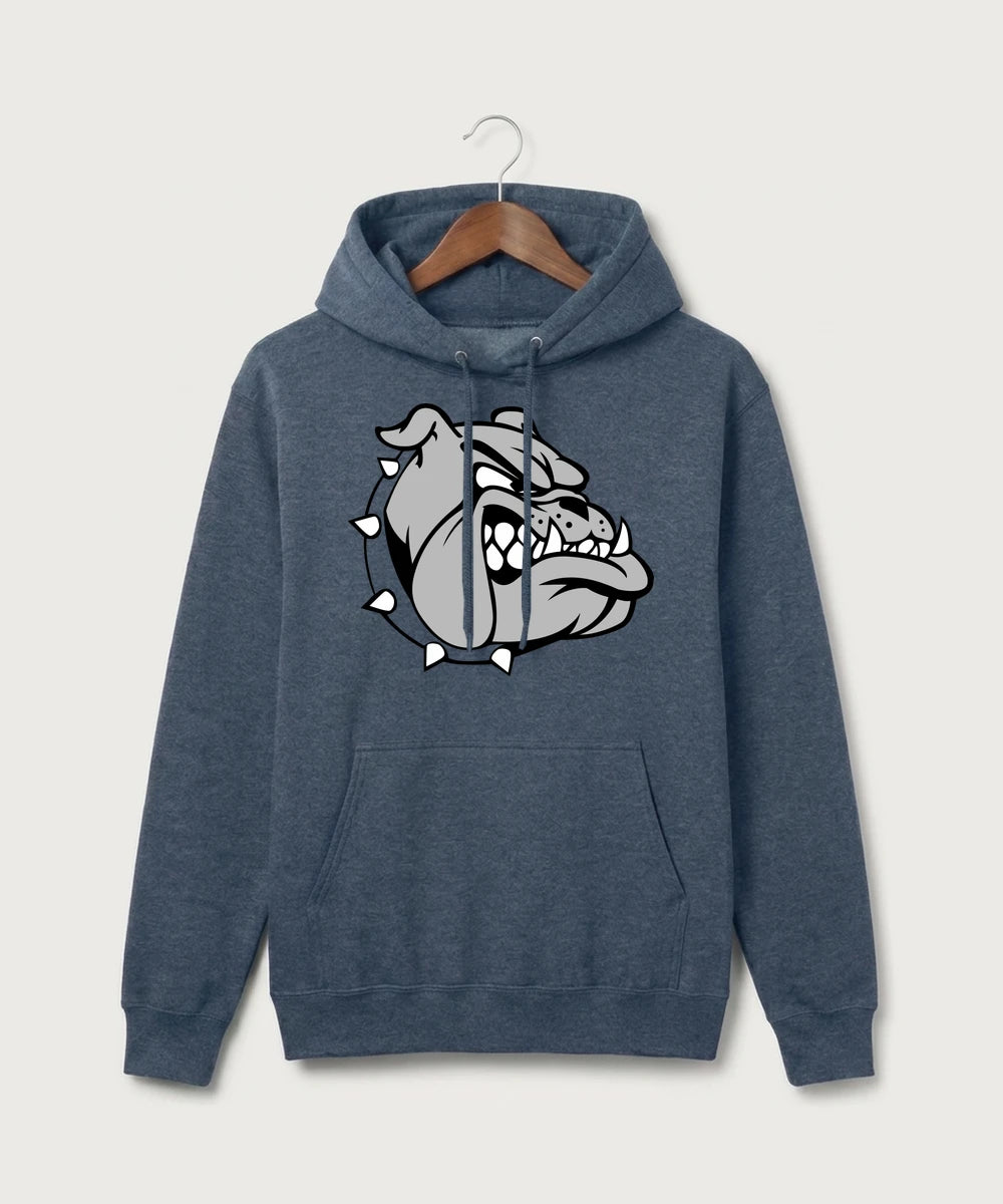 Sargent County High School Football (Boys) - Heather Navy Port & Co Core Fleece Pullover Hooded Sweatshirt. PC78H