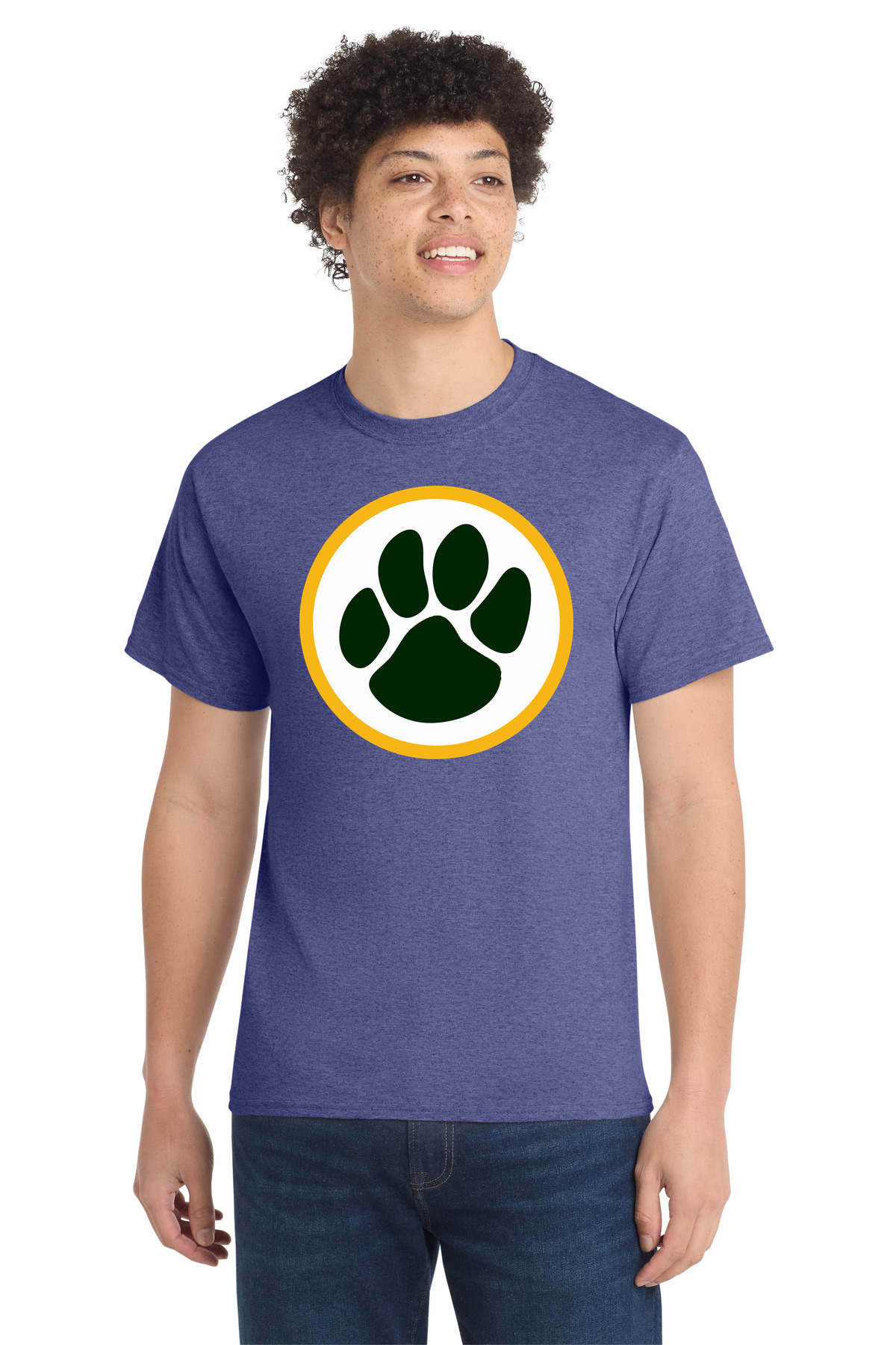 Ashwaubenon High School Football (Boys) - Heather Purple Port & Co Core Cotton Tee. PC54
