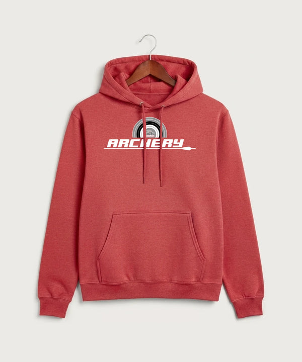 Heart Shot Ministry Archery Team Store - Heather Red Port & Co Core Fleece Pullover Hooded Sweatshirt. PC78H