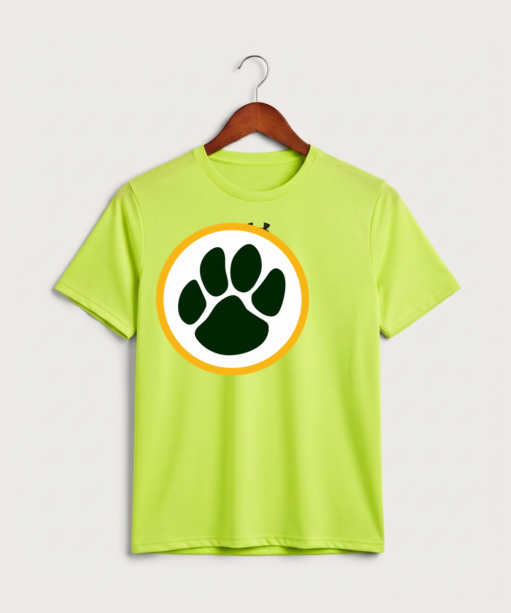 Ashwaubenon High School Football (Boys) - High-Vis Yellow/ Black Men's Team Tech™ T-Shirt