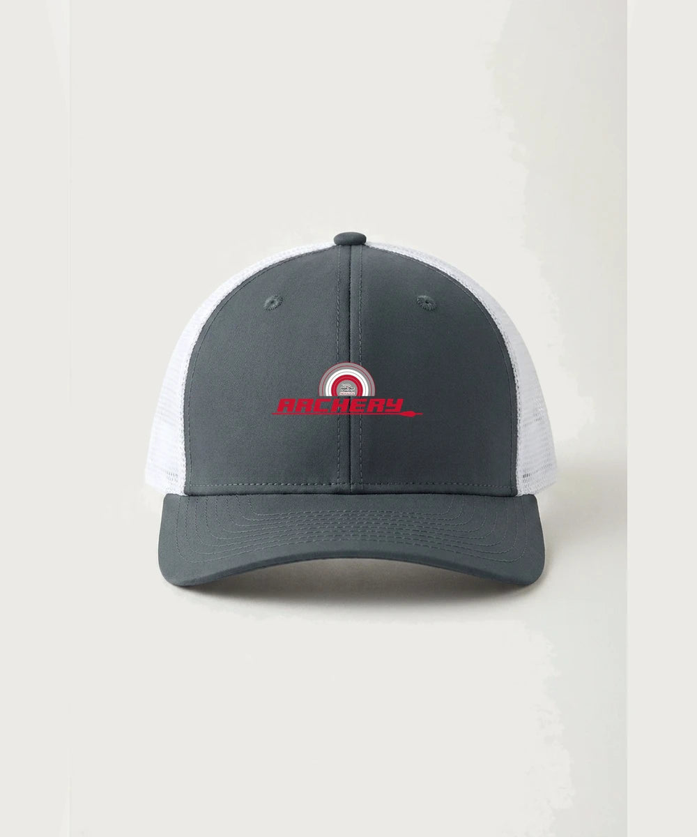 Heart Shot Ministry Archery Team Store - Iron Grey/ White Sport-Tek Club Trucker Cap STC46