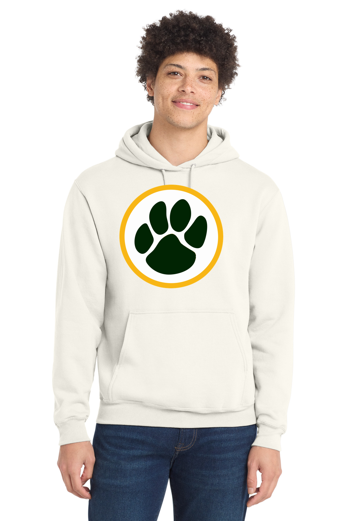 Ashwaubenon High School Football (Boys) - Ivory Port & Co Core Fleece Pullover Hooded Sweatshirt. PC78H