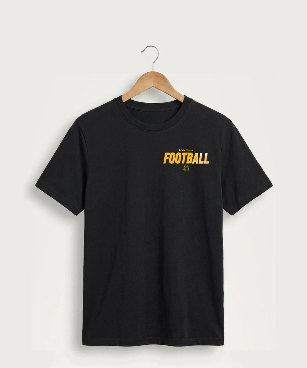 Proctor High School Football (Boys) - Jet Black Port & Co Core Cotton Tee. PC54