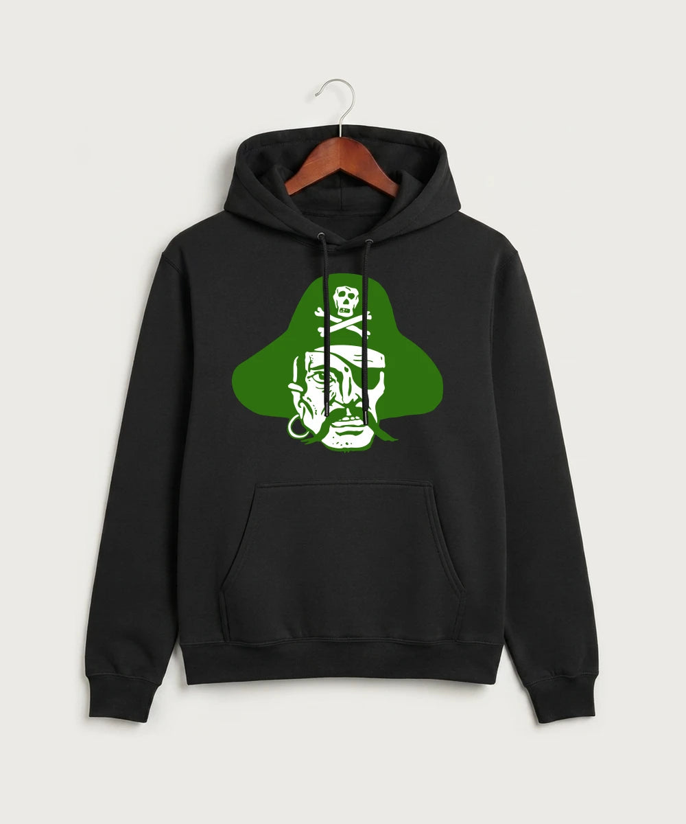 Verndale High School Football (Boys) - Jet Black Port & Co Core Fleece Pullover Hooded Sweatshirt. PC78H