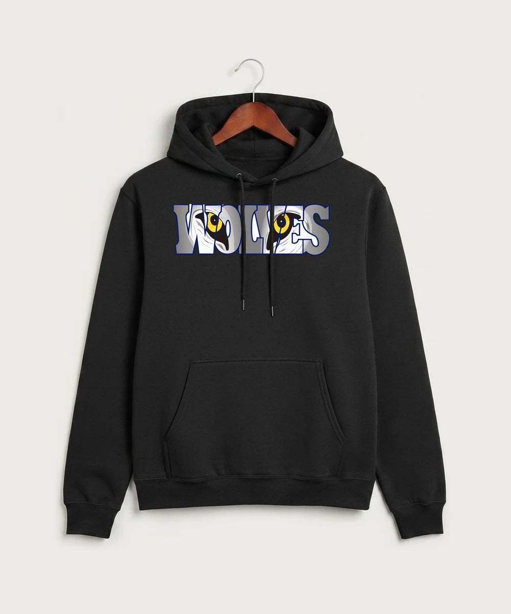 Walker Hackensack Akeley Volleyball (Girls) - Jet Black Port & Co Core Fleece Pullover Hooded Sweatshirt. PC78H