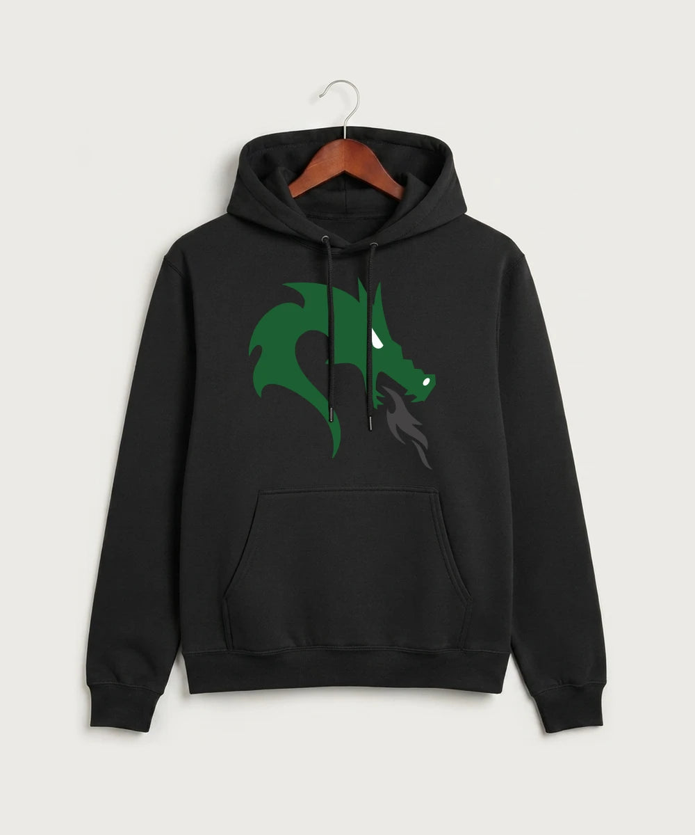 Pine City High School Football (Boys) - Jet Black Port & Co Core Fleece Pullover Hooded Sweatshirt. PC78H