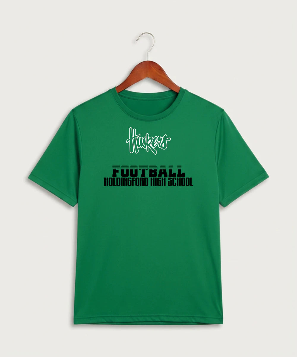 Holdingford High School Football (Boys) - Kelly Green Sport-Tek PosiCharge Competitor Tee. ST350