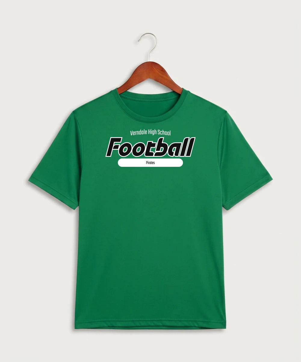 Verndale High School Football (Boys) - Kelly Green Sport-Tek PosiCharge Competitor Tee. ST350