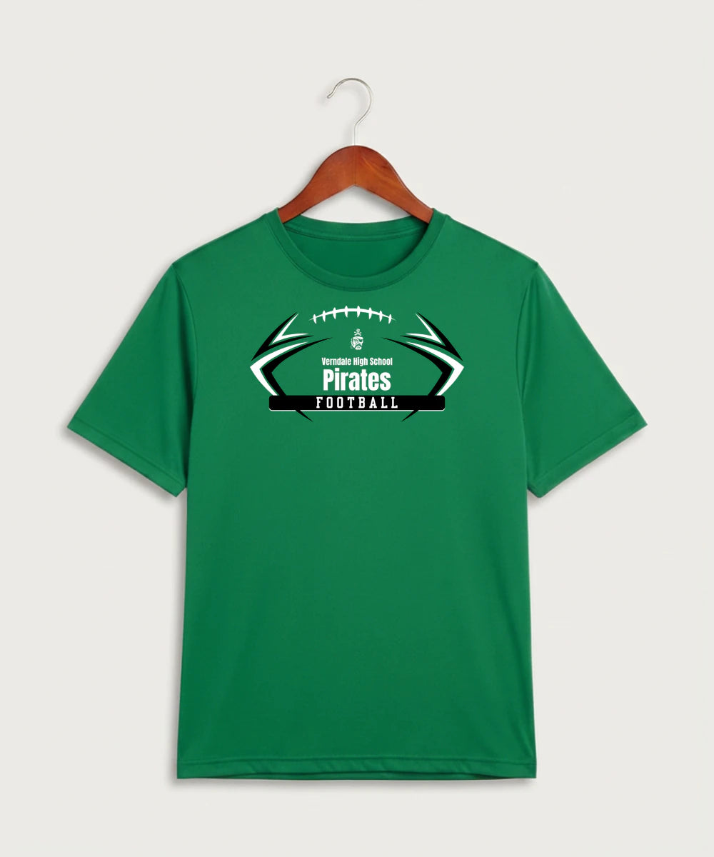 Verndale High School Football (Boys) - Kelly Green Sport-Tek PosiCharge Competitor Tee. ST350