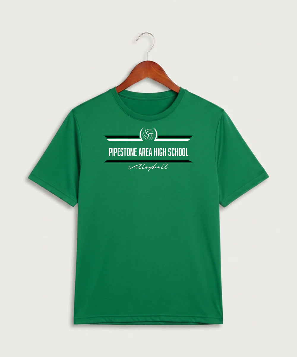 Pipestone Area High School Volleyball (Girls) - Kelly Green Sport-Tek PosiCharge Competitor Tee. ST350
