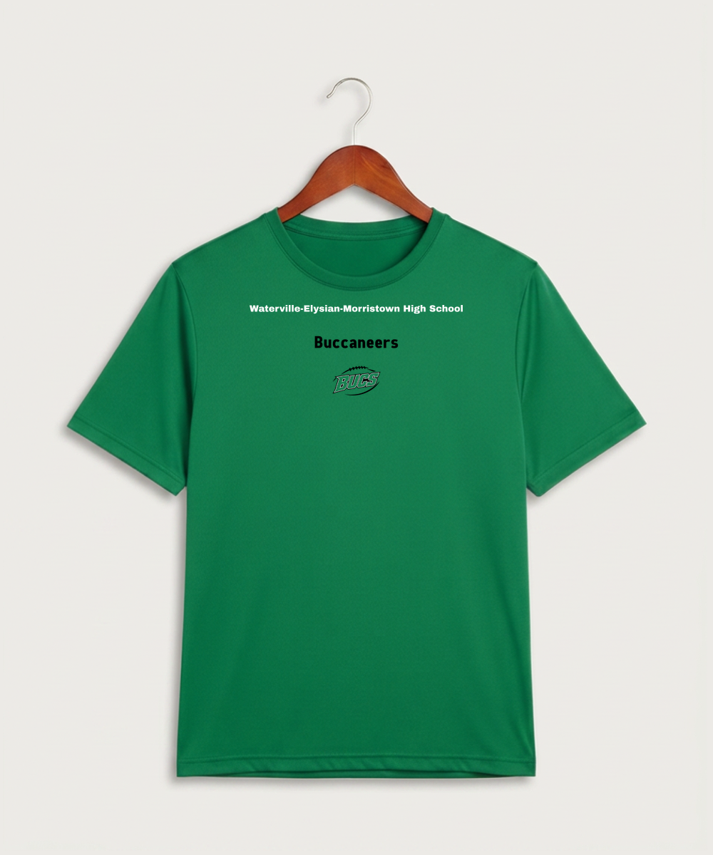 Waterville-Elysian-Morristown High School Football (Boys) - Kelly Green Sport-Tek PosiCharge Competitor Tee. ST350
