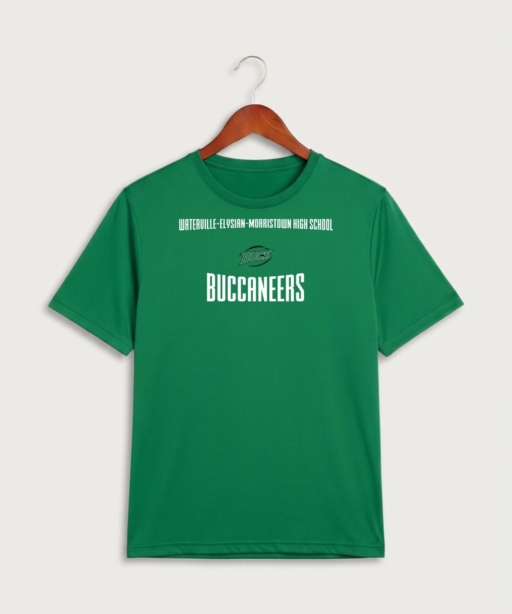 Waterville-Elysian-Morristown High School Football (Boys) - Kelly Green Sport-Tek PosiCharge Competitor Tee. ST350