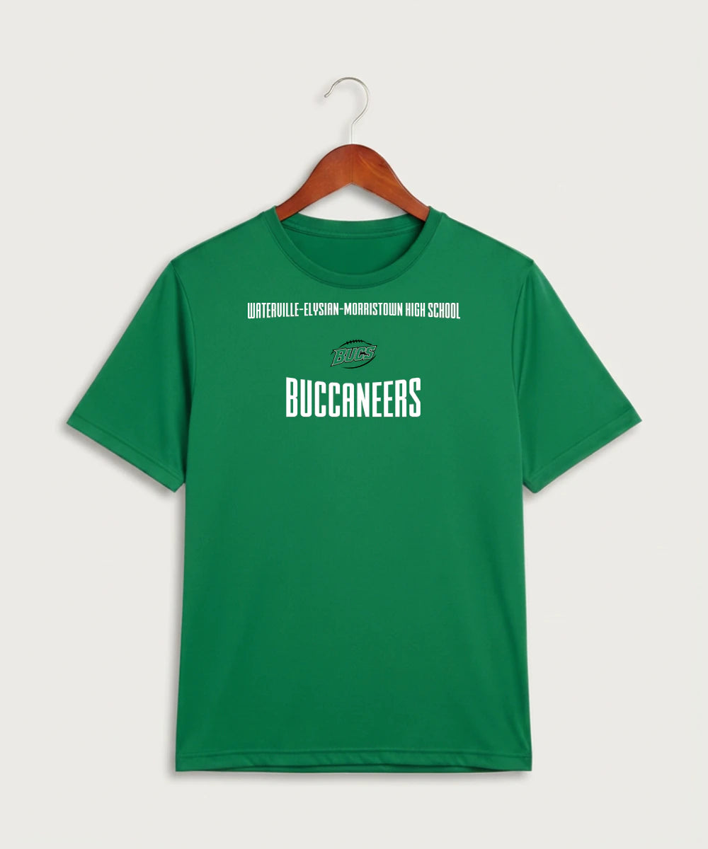 Waterville-Elysian-Morristown High School Football (Boys) - Kelly Green Sport-Tek PosiCharge Competitor Tee. ST350