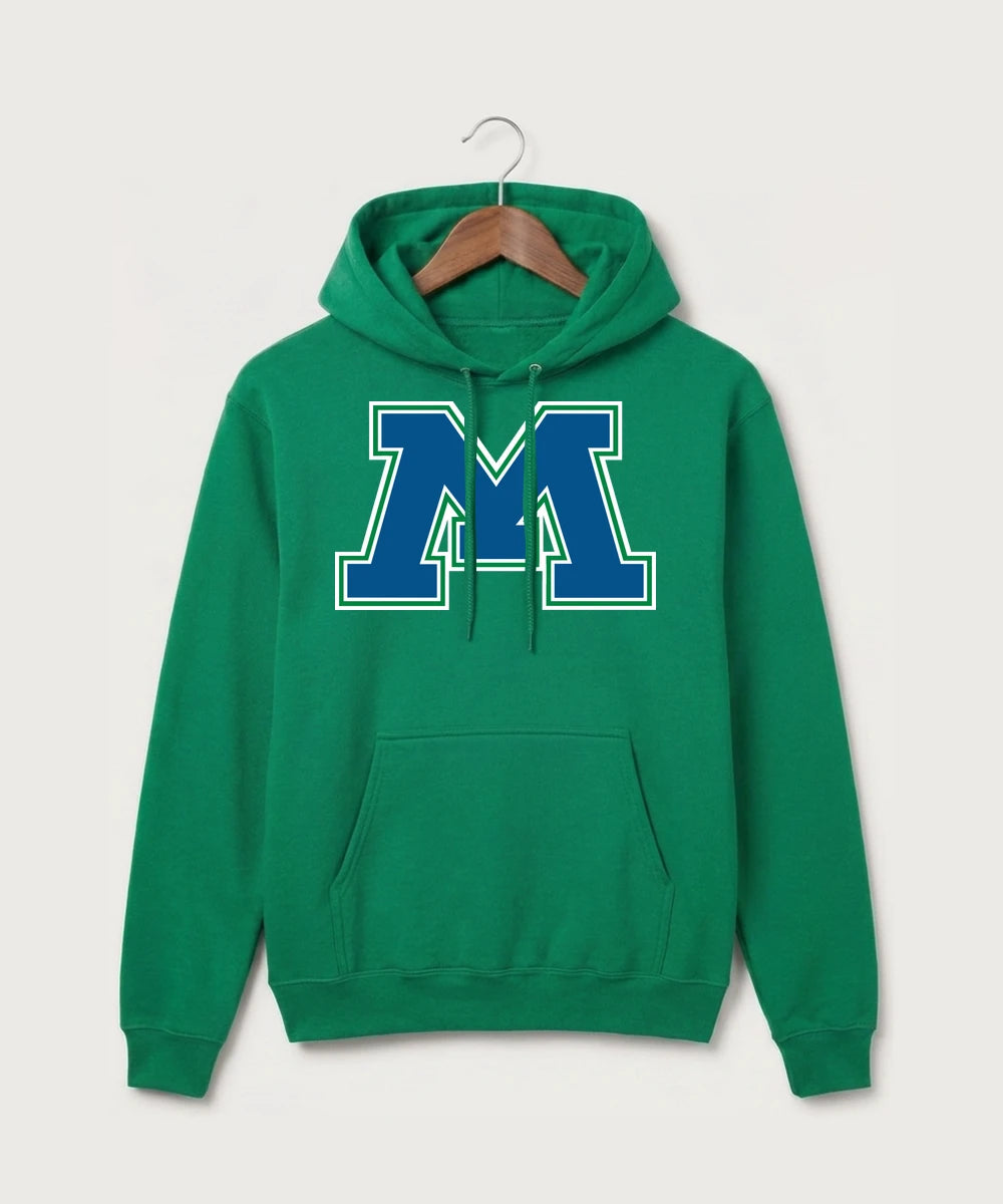 Minnewaska Area High School Football (Boys) - Kelly Port & Co Core Fleece Pullover Hooded Sweatshirt. PC78H