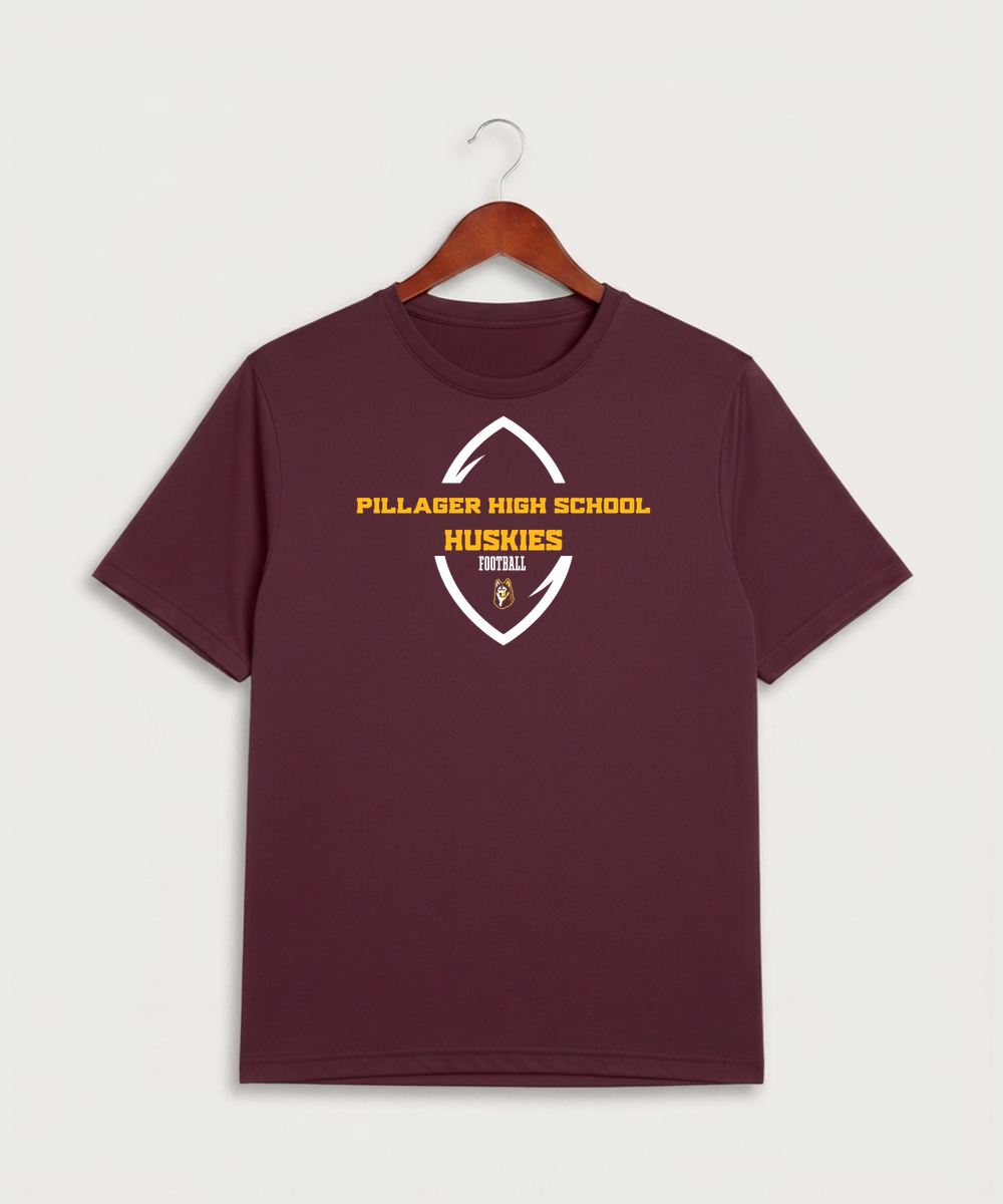 Pillager High School Football (Boys) - Maroon Sport-Tek PosiCharge Competitor Tee. ST350