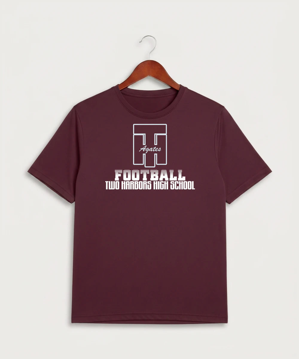 Two Harbors High School Football (Boys) - Maroon Sport-Tek PosiCharge Competitor Tee. ST350