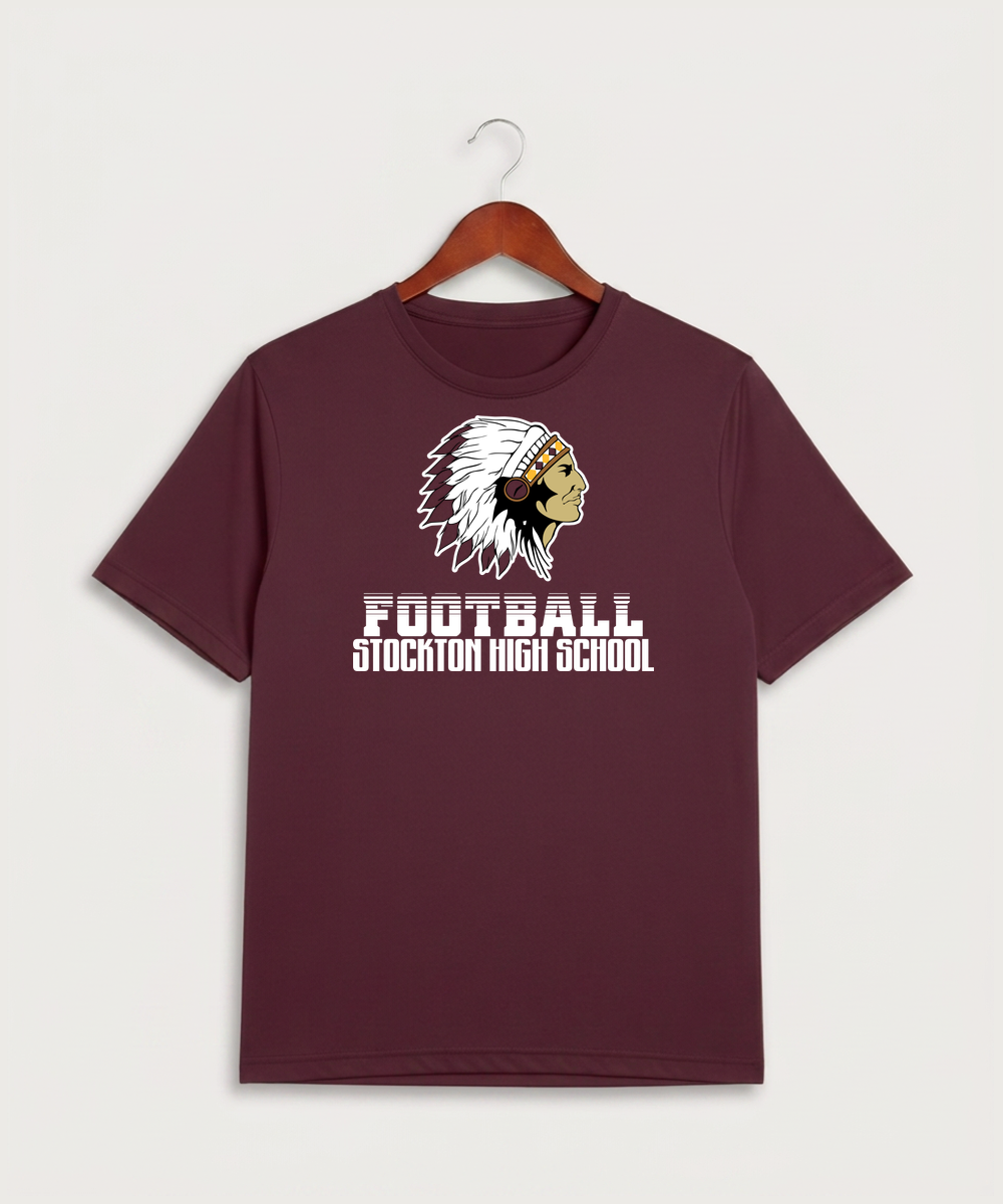 Stockton High School Football - Maroon Sport-Tek PosiCharge Competitor Tee. ST350