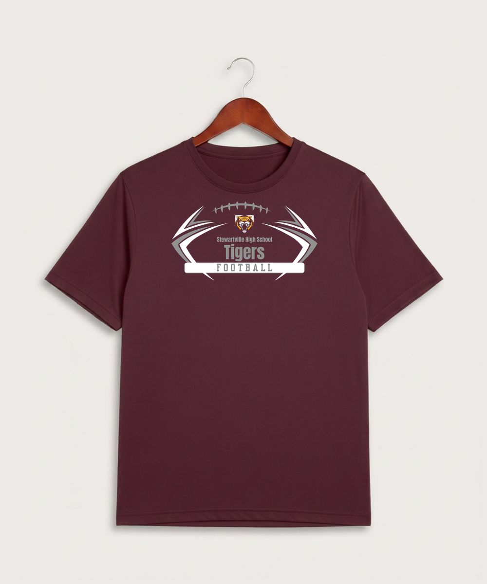 Stewartville High School Football (Boys) - Maroon Sport-Tek PosiCharge Competitor Tee. ST350