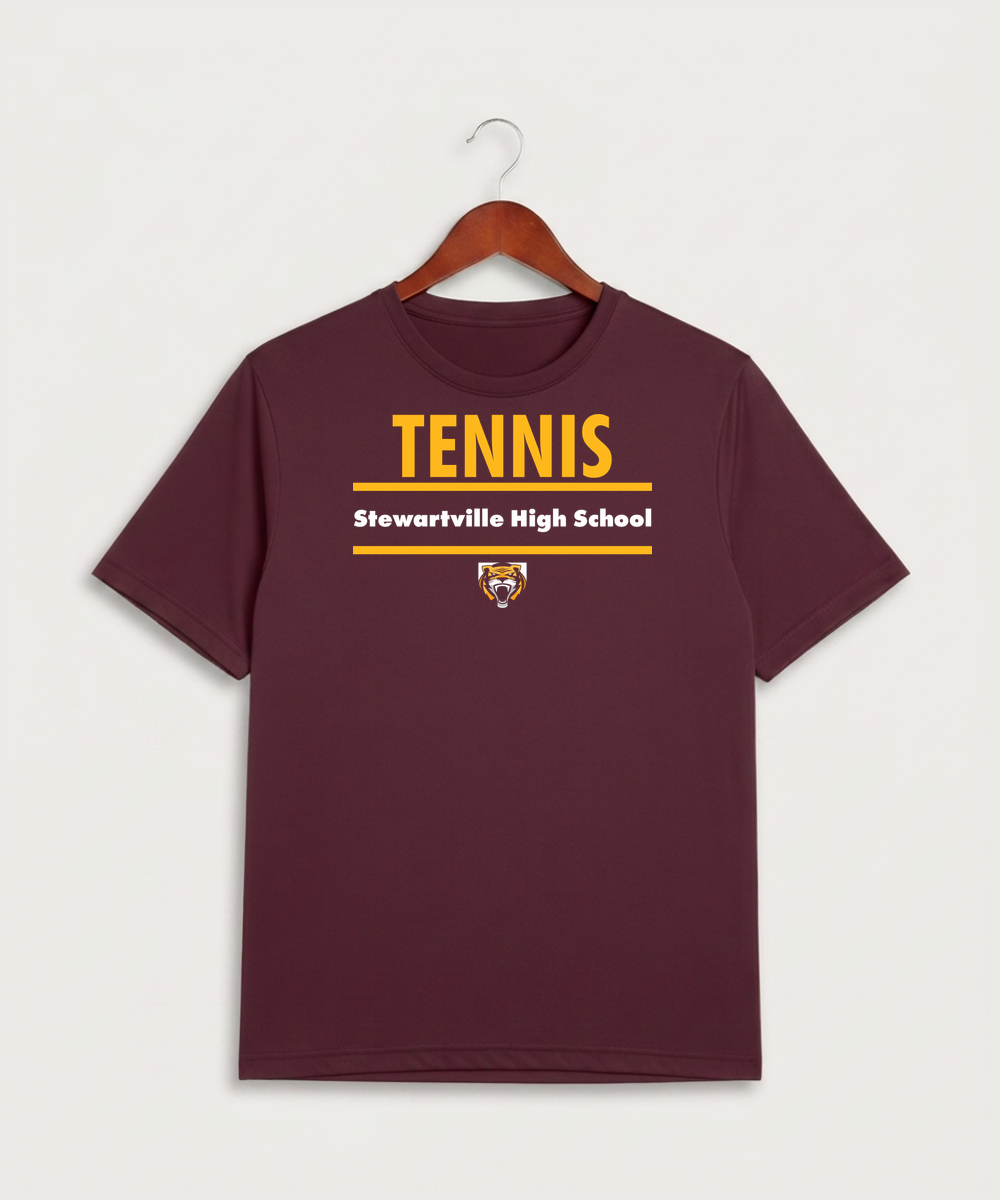 Stewartville High School Tennis (Coed) - Maroon Sport-Tek PosiCharge Competitor Tee. ST350