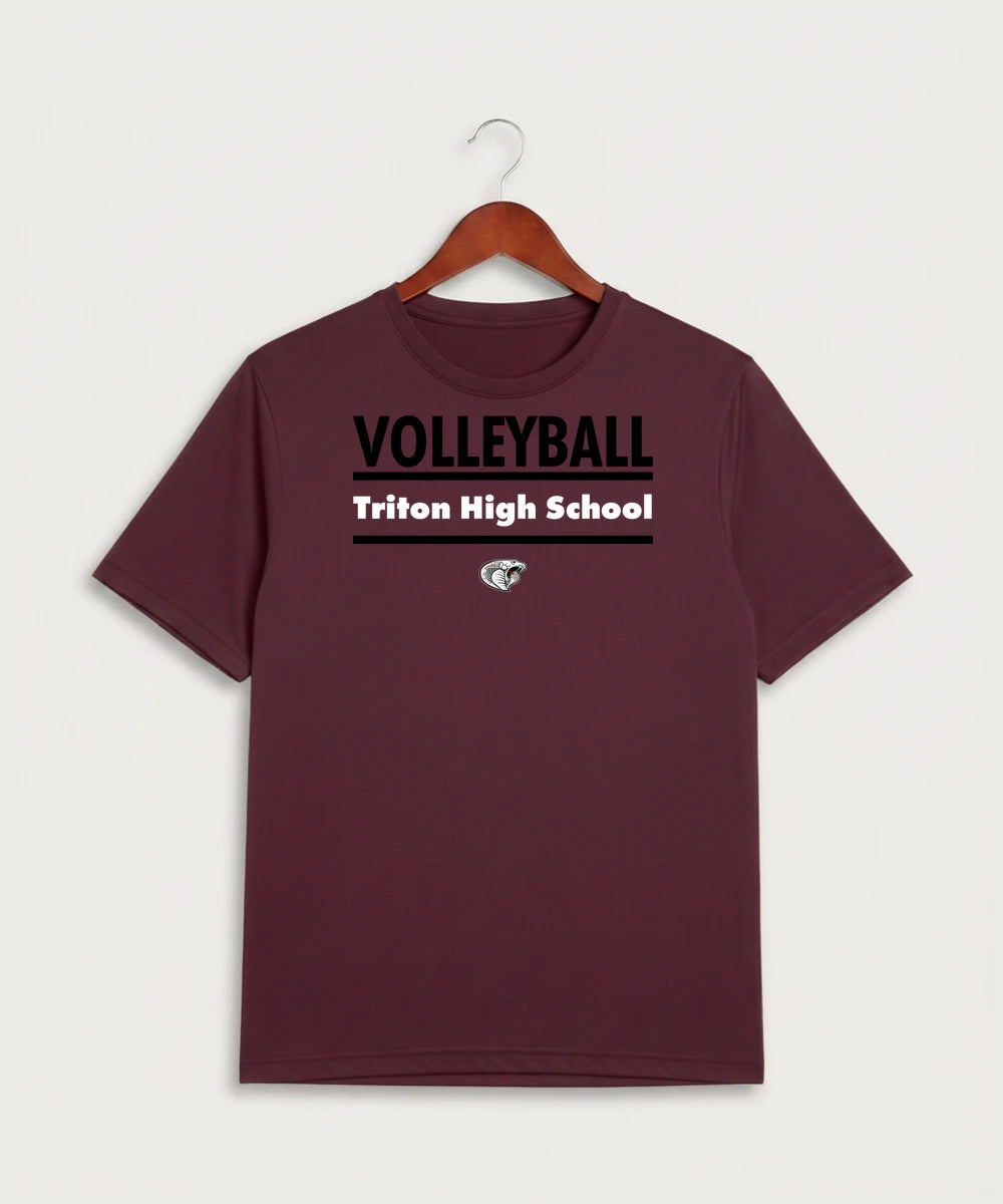Triton High School Volleyball (Girls) - Maroon Sport-Tek PosiCharge Competitor Tee. ST350