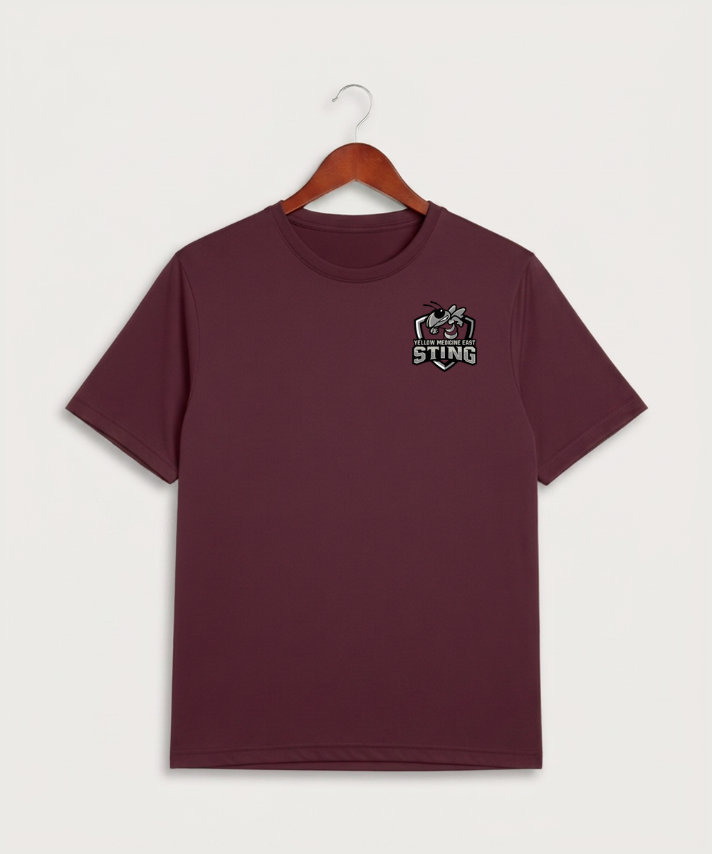 Yellow Medicine East High School Football (Boys) - Maroon Sport-Tek PosiCharge Competitor Tee. ST350