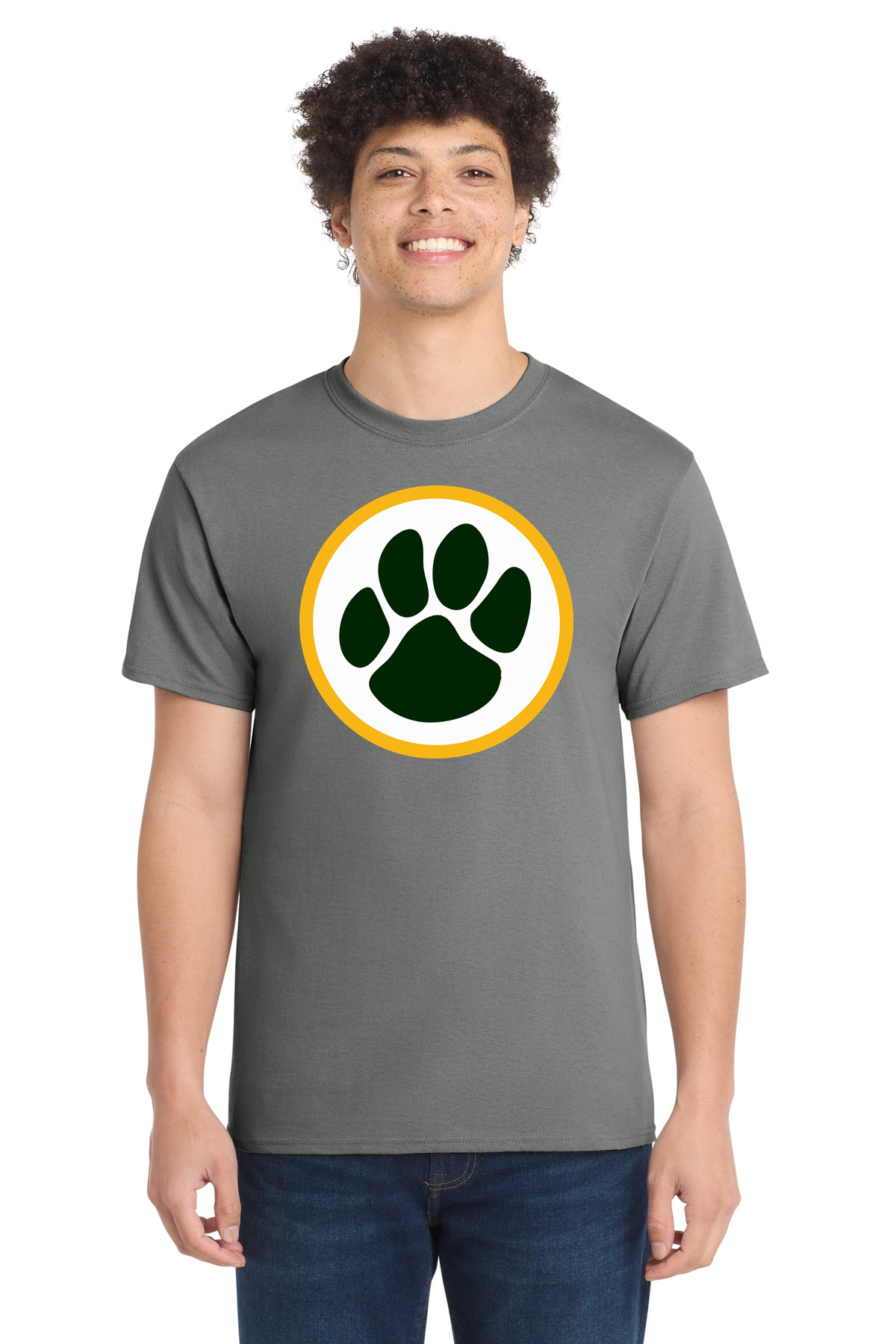 Ashwaubenon High School Football (Boys) - Medium Grey Port & Co Core Cotton Tee. PC54