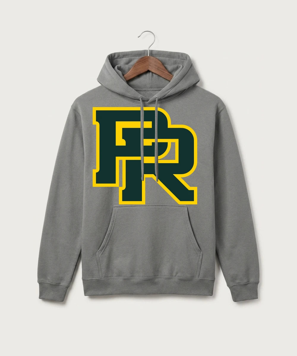 Proctor High School Football (Boys) - Medium Grey Port & Co Core Fleece Pullover Hooded Sweatshirt. PC78H