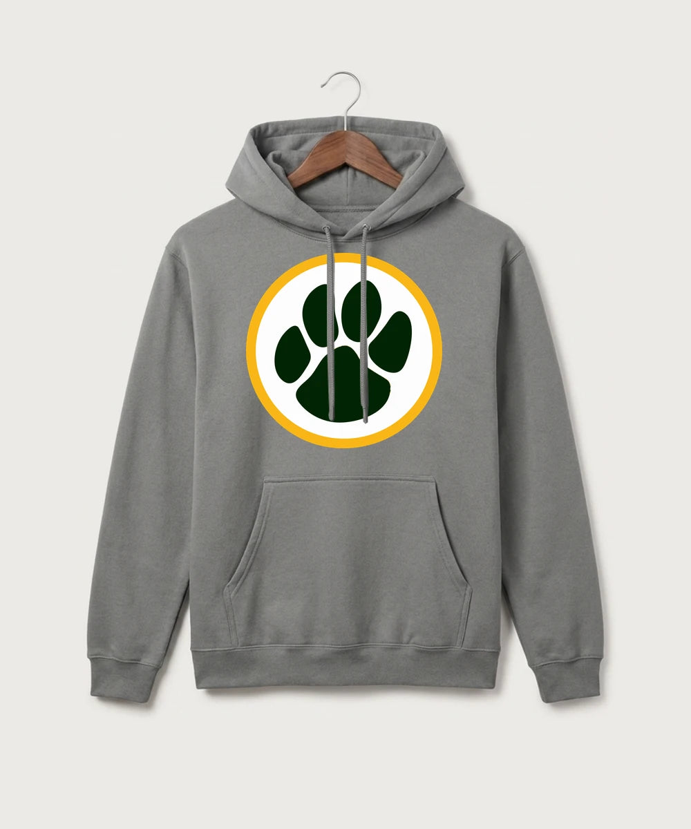 Ashwaubenon High School Football (Boys) (Sandbox) - Medium Grey Port & Co Core Fleece Pullover Hooded Sweatshirt. PC78H