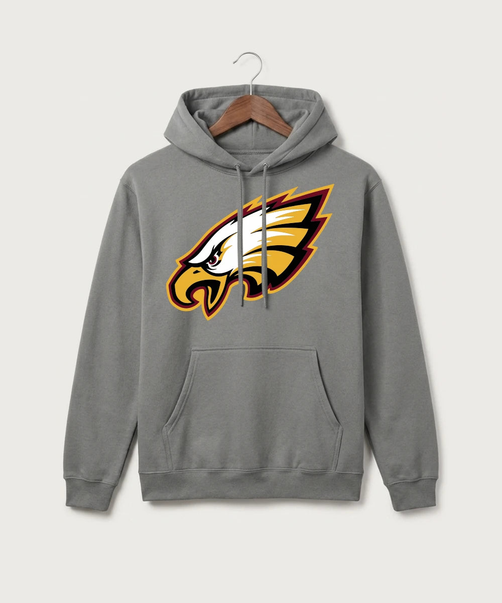 Dover-Eyota High School Volleyball (Girls) - Medium Grey Port & Co Core Fleece Pullover Hooded Sweatshirt. PC78H