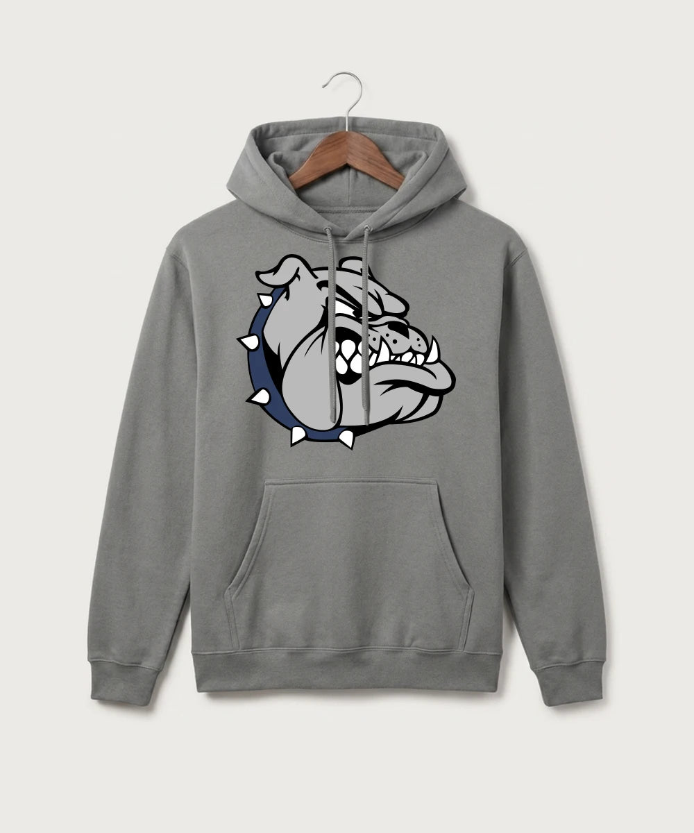 Sargent County High School Football (Boys) - Medium Grey Port & Co Core Fleece Pullover Hooded Sweatshirt. PC78H