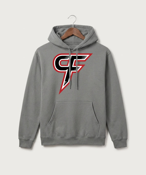 Cannon Falls High School Volleyball (Girls) - Medium Grey Port & Co Core Fleece Pullover Hooded Sweatshirt. PC78H