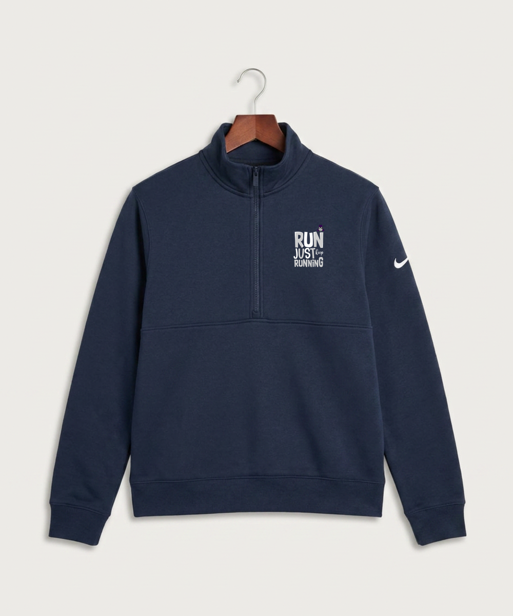 Albany High School Athletics - Midnight Navy Nike Club Fleece Sleeve Swoosh 1/2-Zip NKDX6718