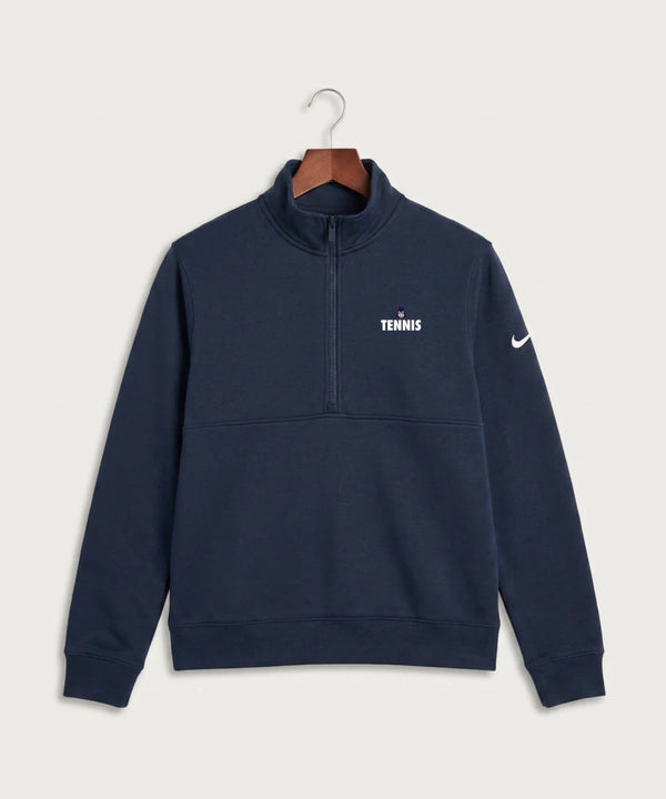 Albany High School Tennis (Boys) - Midnight Navy Nike Club Fleece Sleeve Swoosh 1/2-Zip NKDX6718