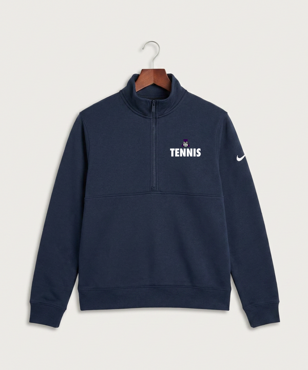 Albany High School Tennis (Boys) - Midnight Navy Nike Club Fleece Sleeve Swoosh 1/2-Zip NKDX6718
